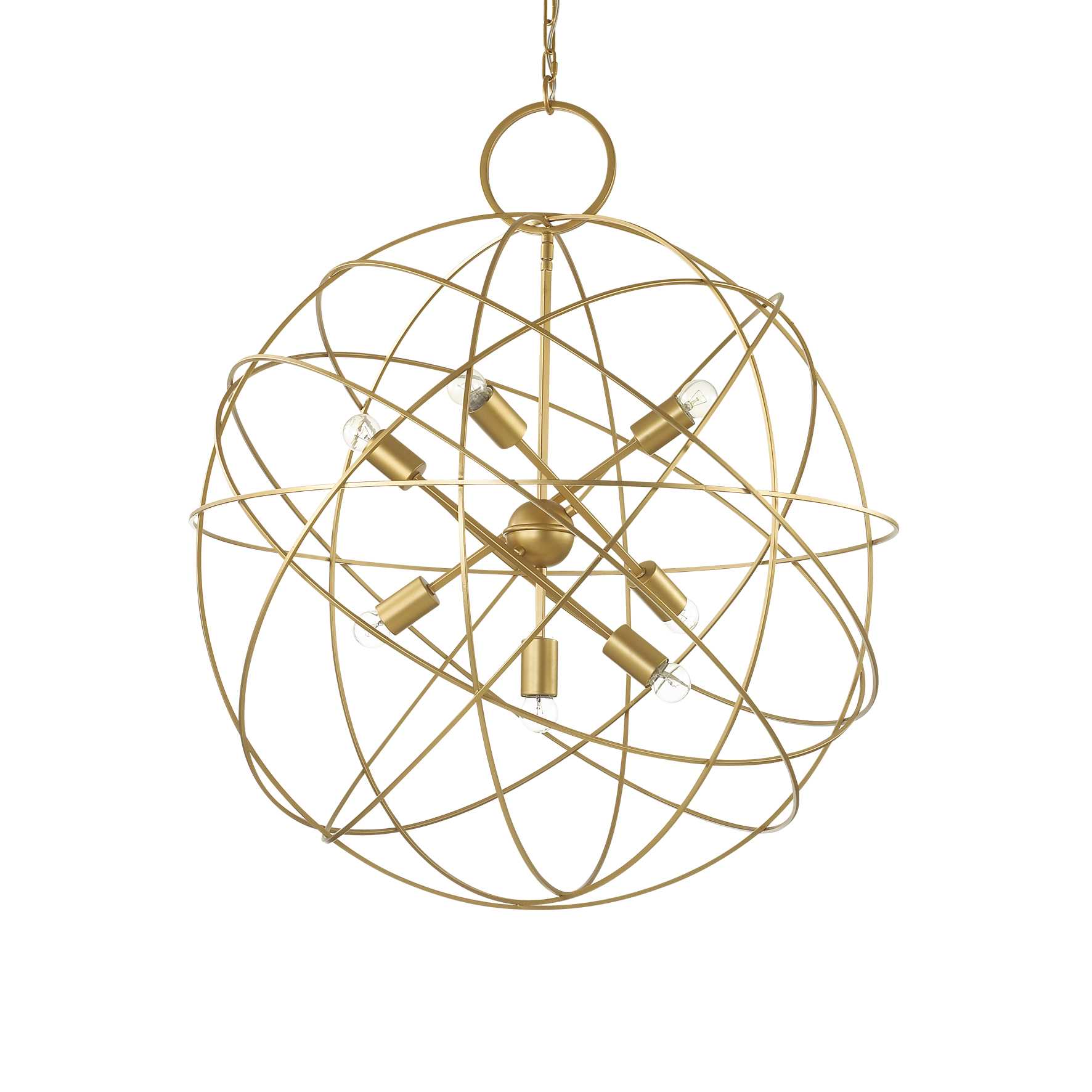 Konse Centre Ceiling Light 6/7Lt - Gold Finish - Cusack Lighting