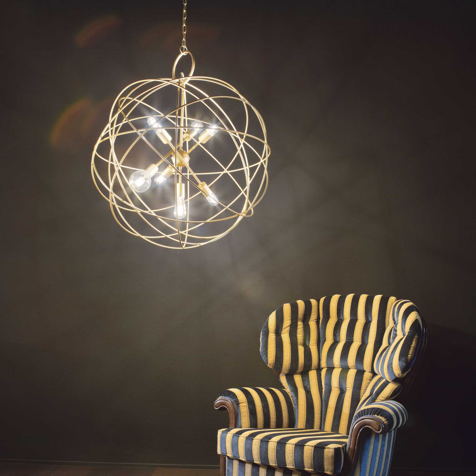 Konse Centre Ceiling Light 6/7Lt - Gold Finish - Cusack Lighting