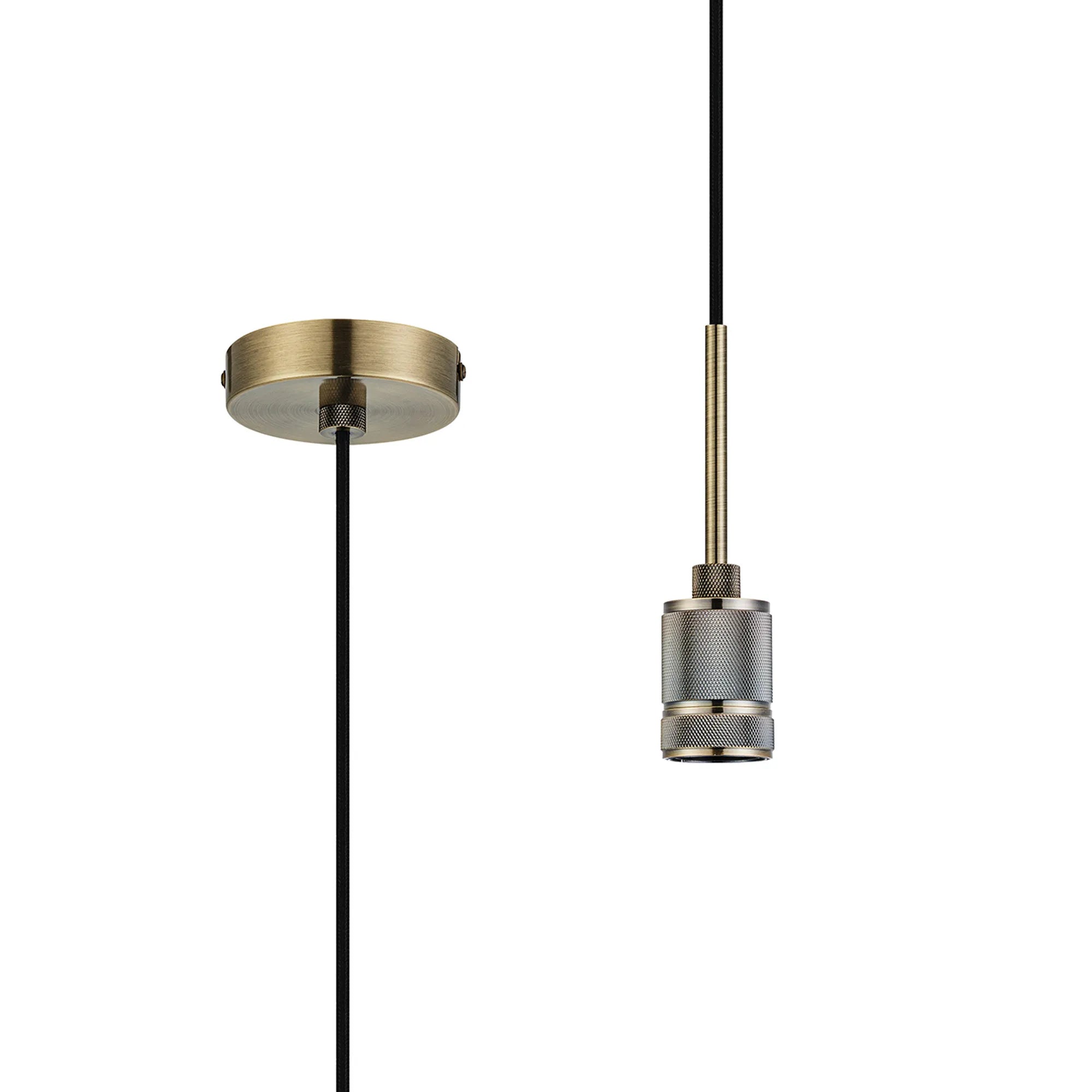 Various Colour E27 Holder with 1.6m Black Flex