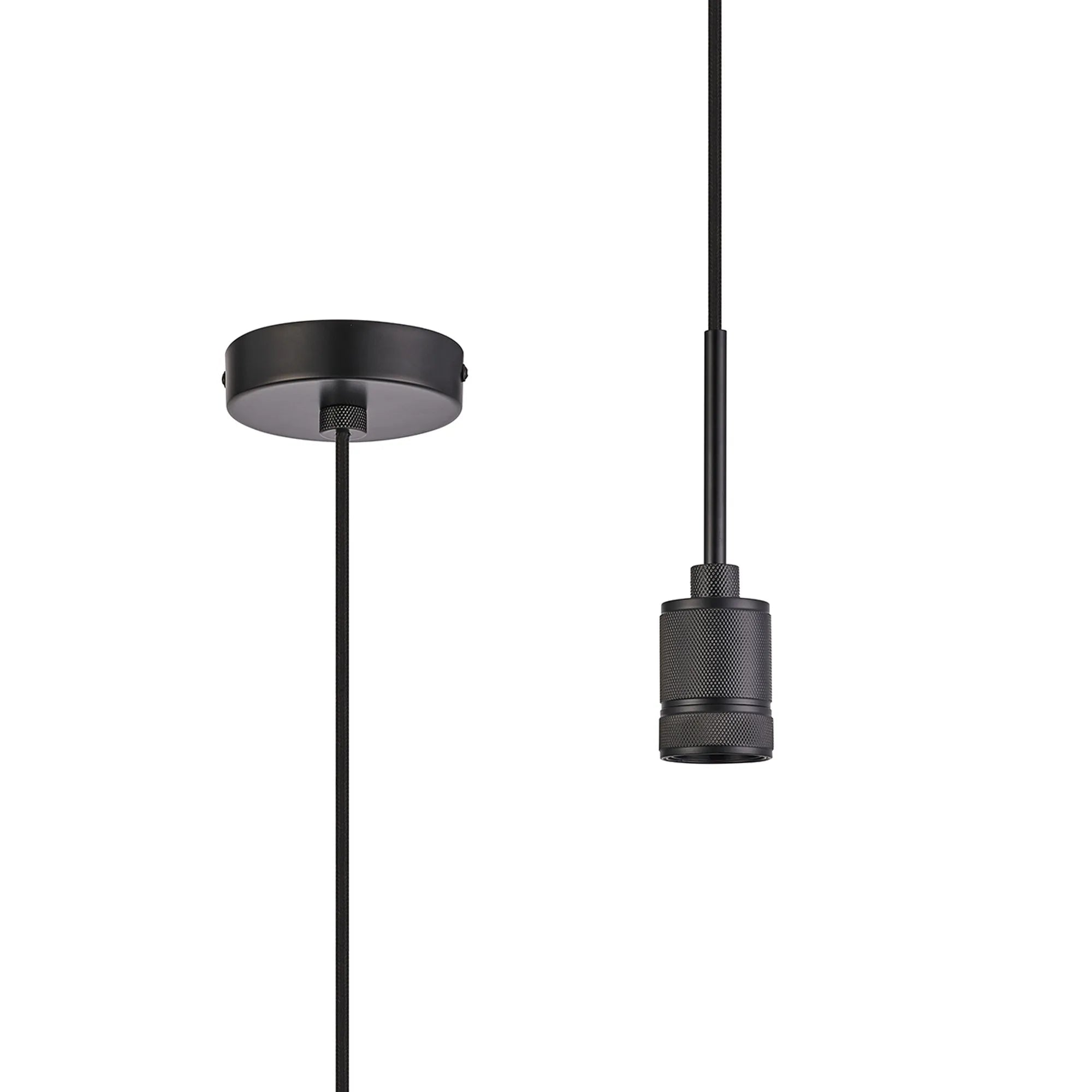 Various Colour E27 Holder with 1.6m Black Flex