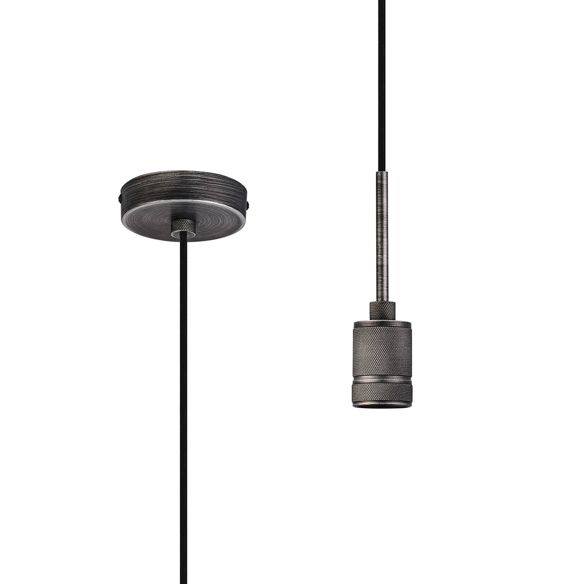 Various Colour E27 Holder with 1.6m Black Flex