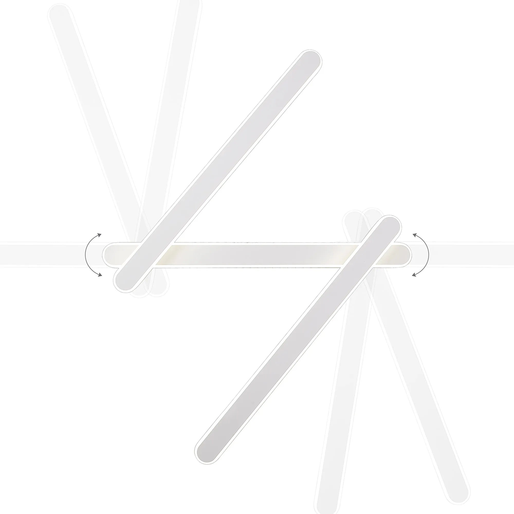 Lien Dimmable/Non Dimm Adjustable 3 Arm Flush Ceiling/Wall Lamp, 24W LED, 4000K, 1200lm