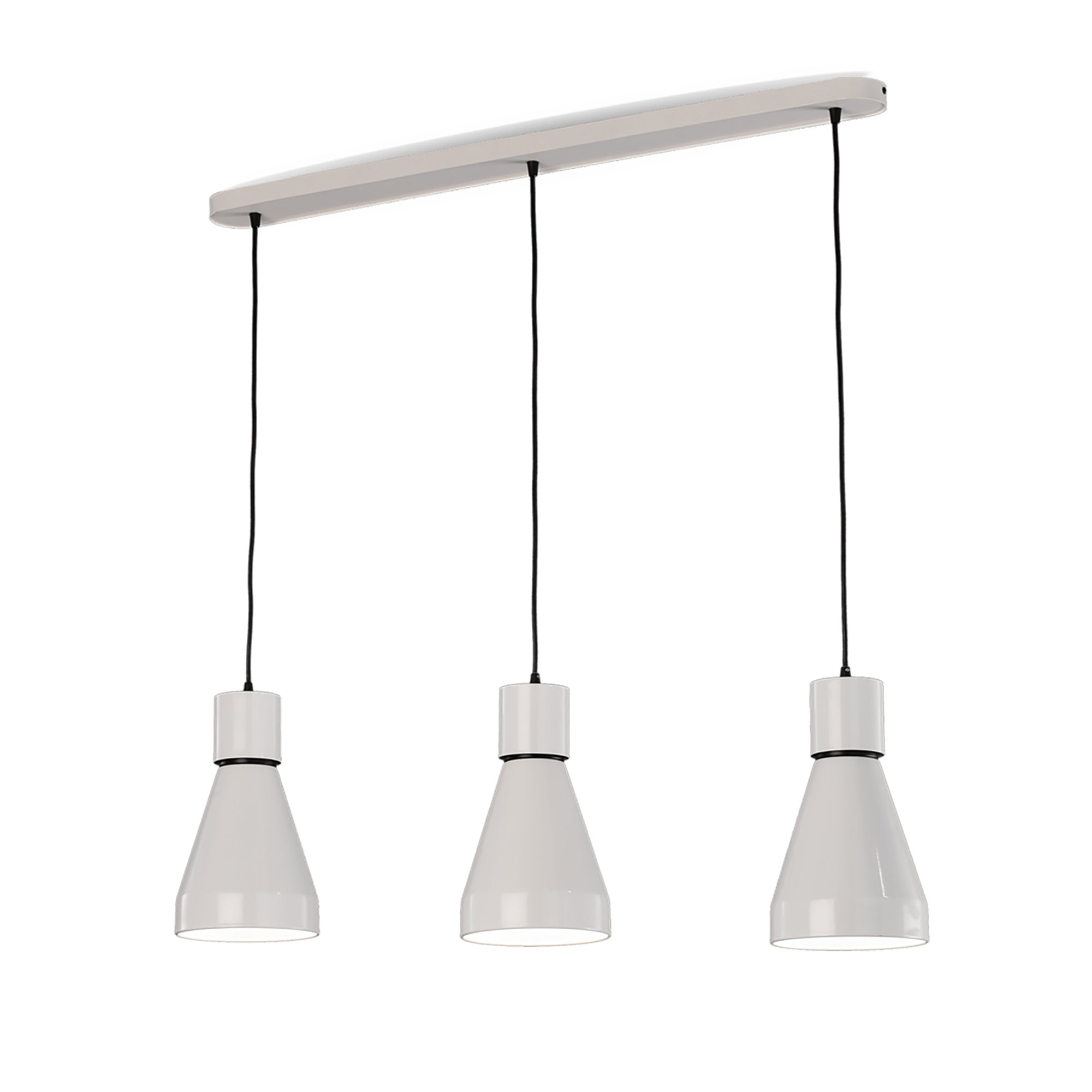 Kos 3Lt/4Lt E27 Linear Pendant - White & Black