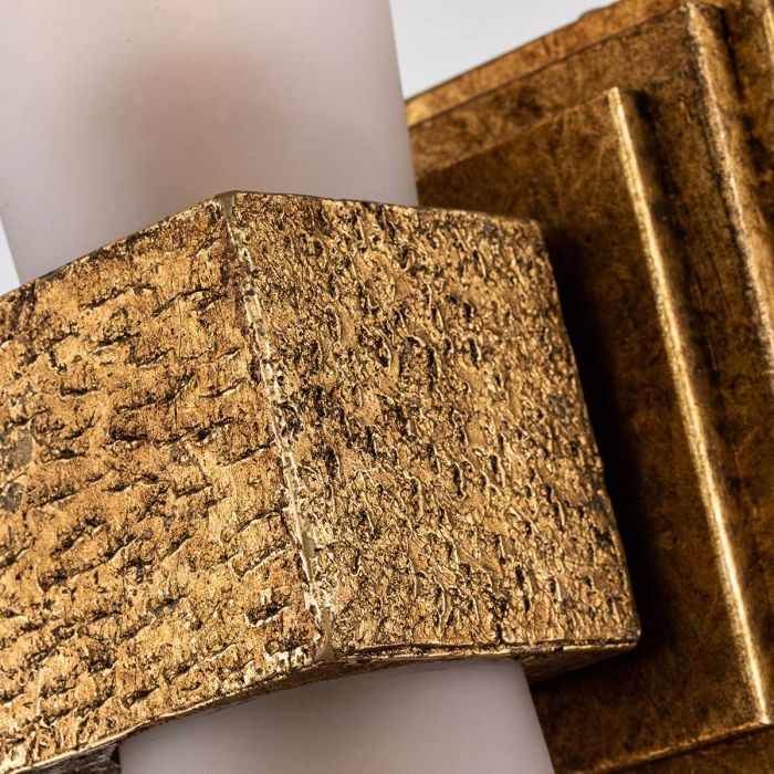 Kristy 2 lt Wall Light IP44 - Distressed Gold