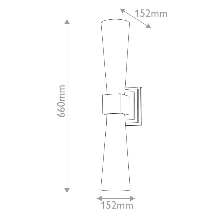 Kristy 2 lt Wall Light IP44 - Distressed Gold