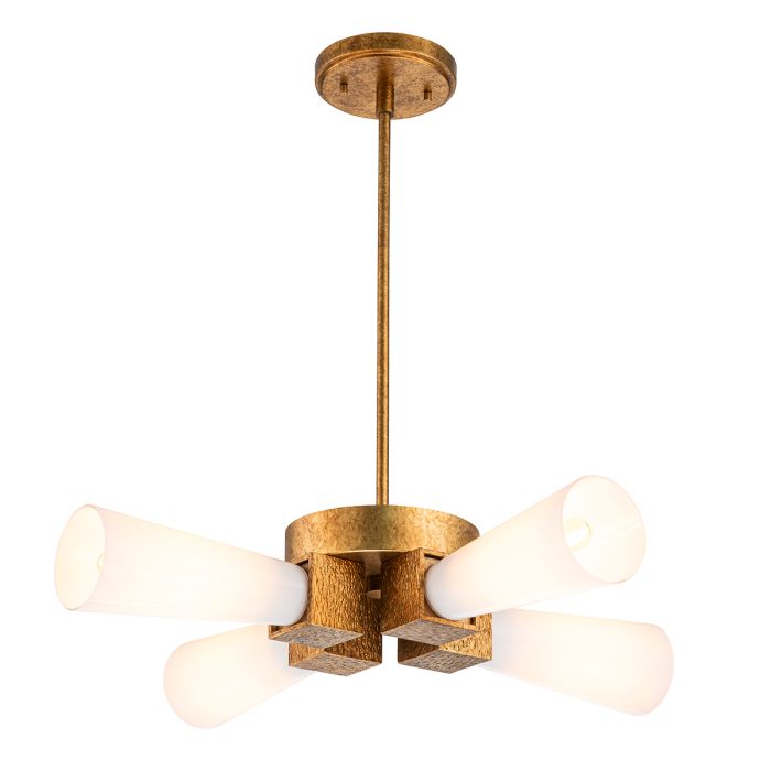 Kristy 4 lt Pendant - Distressed Gold