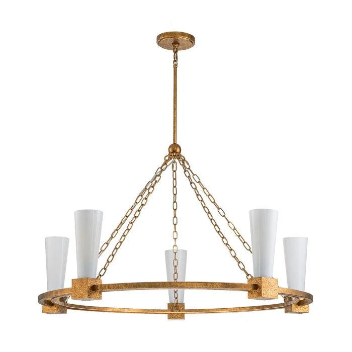 Kristy 3/4/5 lt Chandelier - Distressed Gold