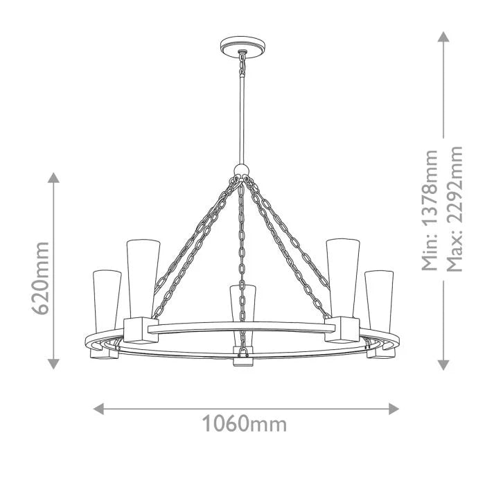 Kristy 3/4/5 lt Chandelier - Distressed Gold