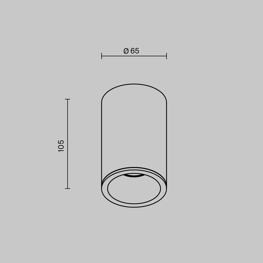 Zoom Round Flush Spotlight IP65 - White/Black