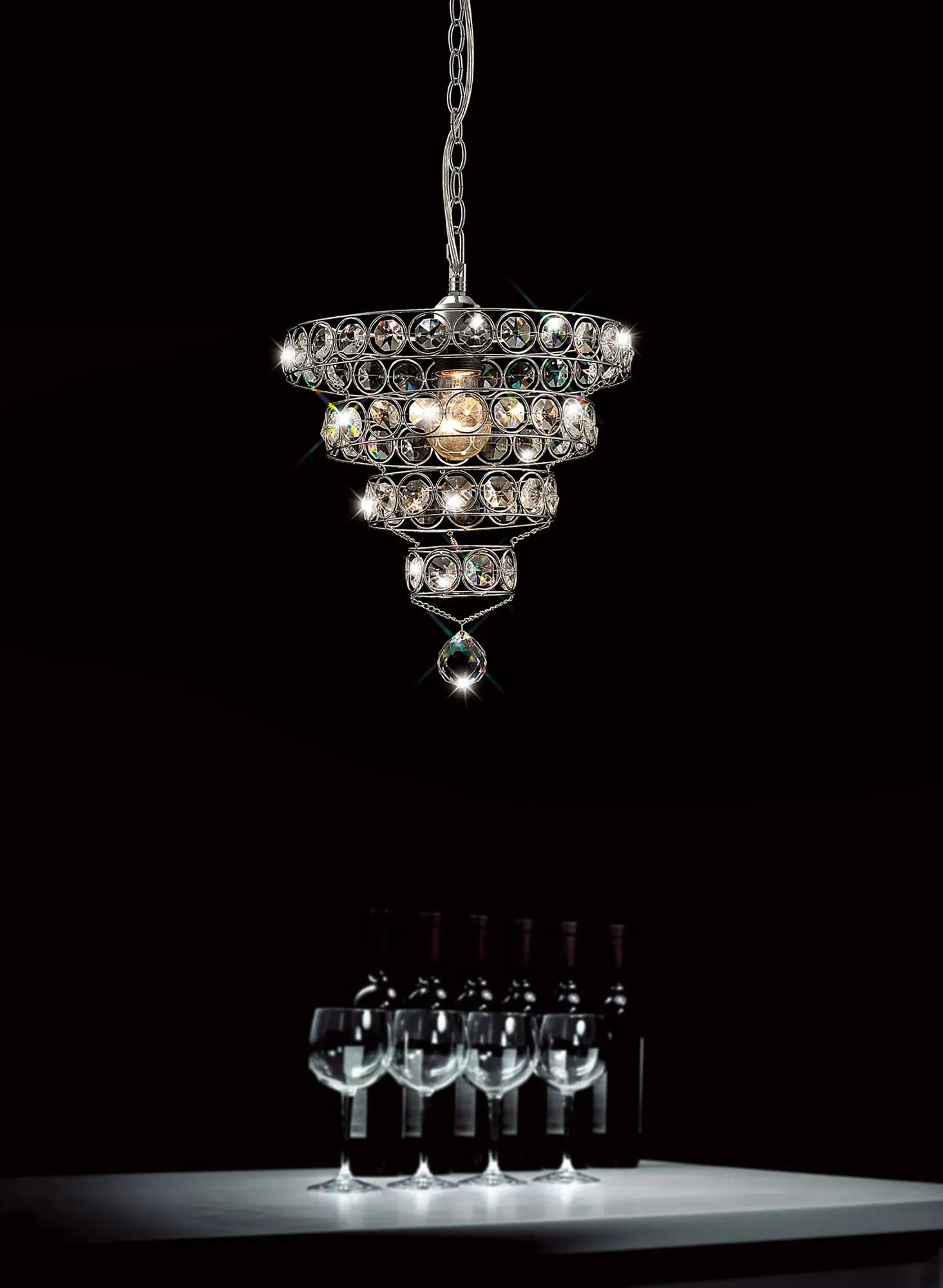 Kudo 12cm Electrical 1 Light Pendant Suspension Kit  E27 (Maximum Load 5kg)- Various Finishes