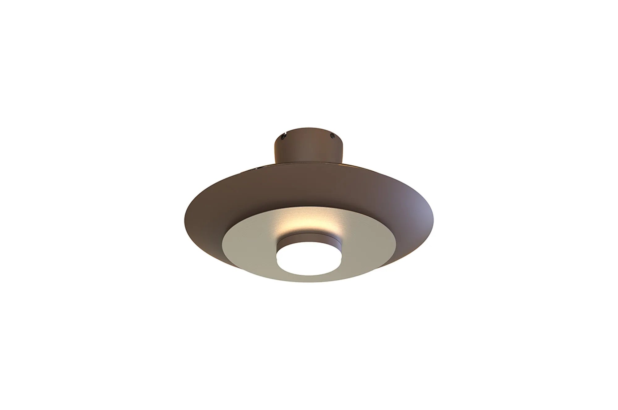 Kyoto 52cm LED Dimmable Ceiling Light With Built-In DC Fan- Coffee/ White