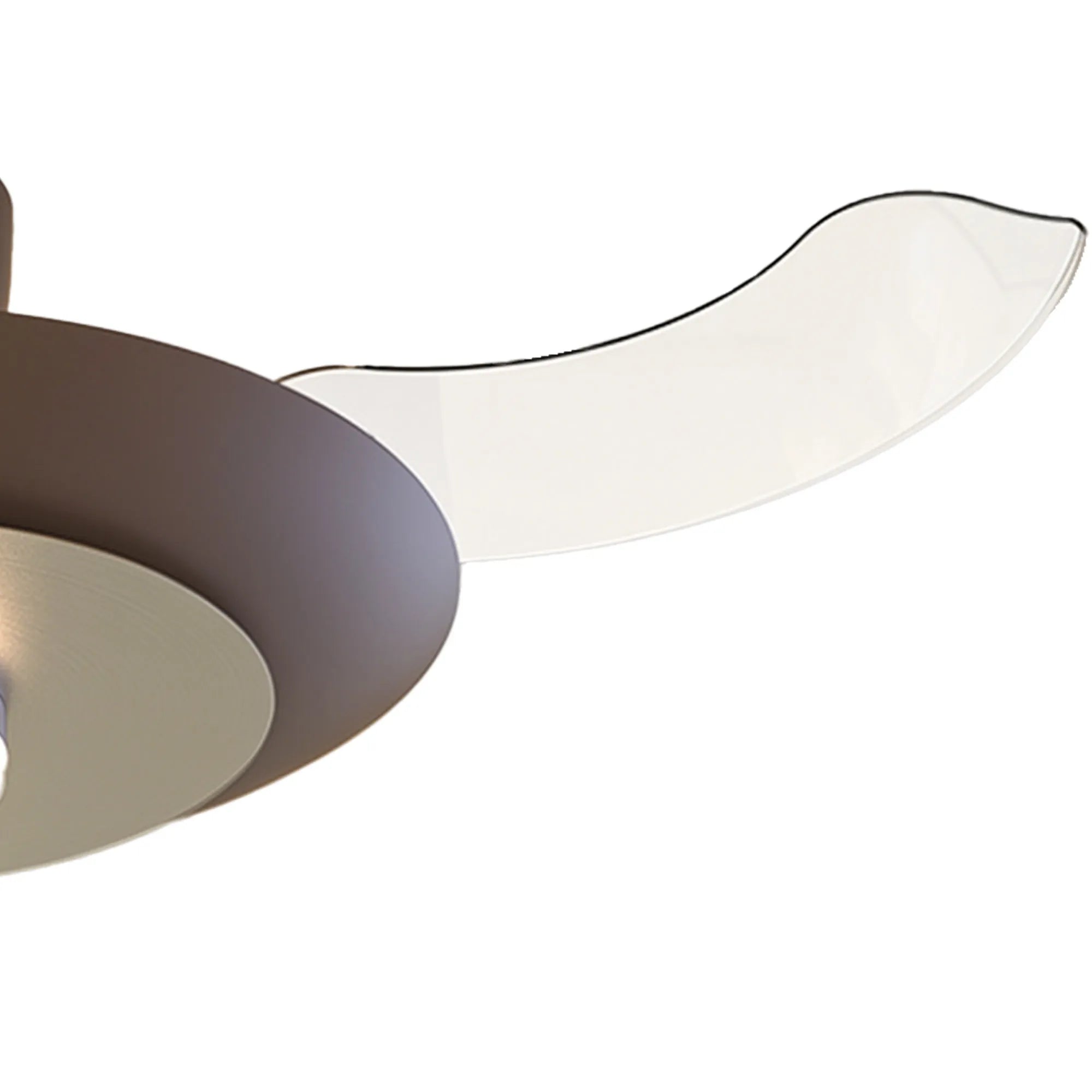 Kyoto 52cm LED Dimmable Ceiling Light With Built-In DC Fan- Coffee/ White