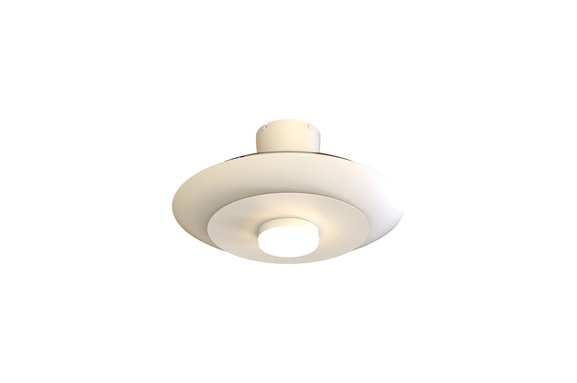 Kyoto 52cm LED Dimmable Ceiling Light With Built-In DC Fan- Coffee/ White