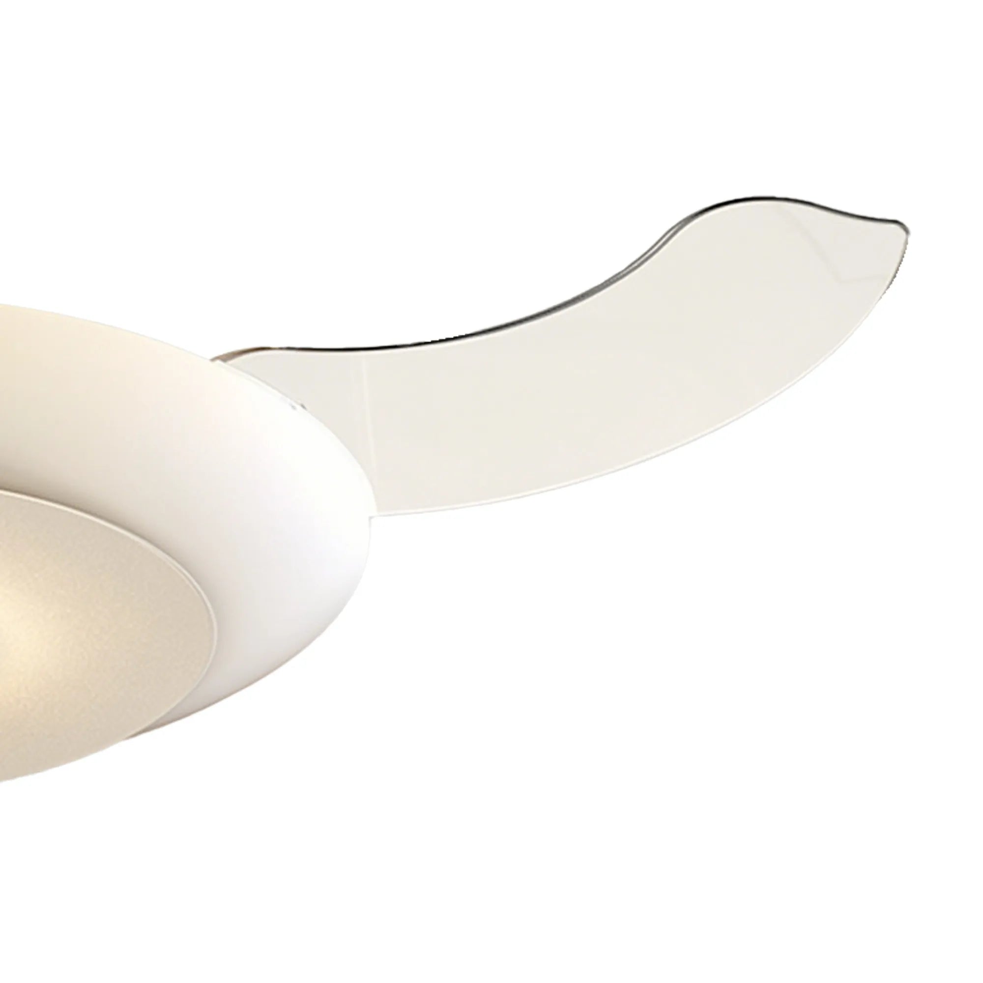 Kyoto 52cm LED Dimmable Ceiling Light With Built-In DC Fan- Coffee/ White