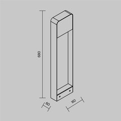 Porte Landscape LED Bollards lighting- Black/ Wood Finish