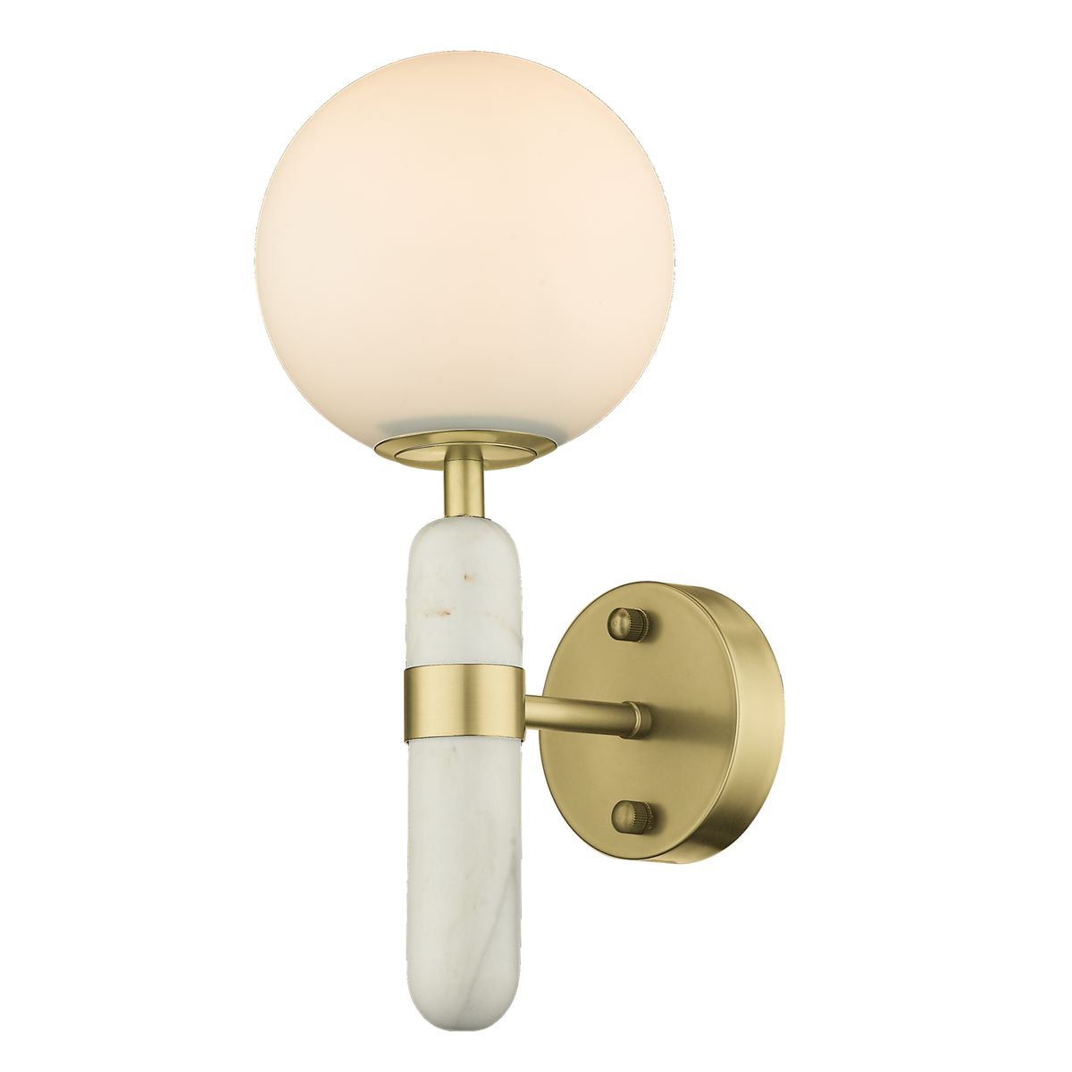 La Spezia Brass/Black-Finish Single Wall light 