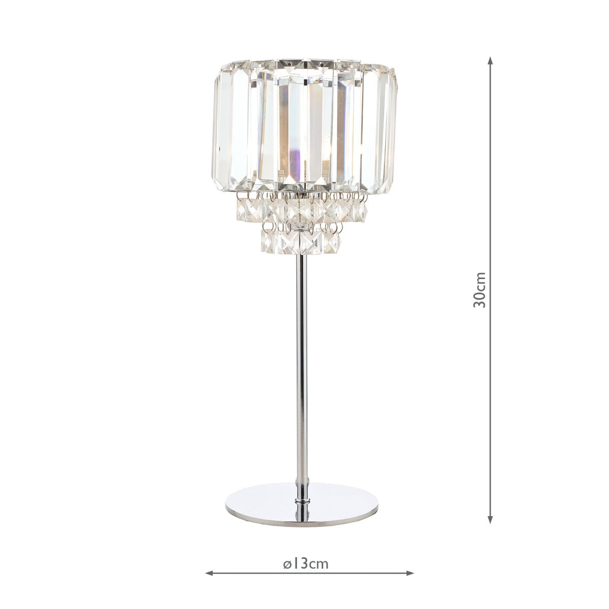 Vienna Table Lamp Crystal & Polished Chrome G9