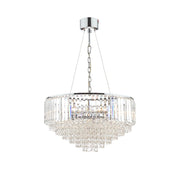 Vienna 9lt Chandelier Crystal & Polished Chrome G9