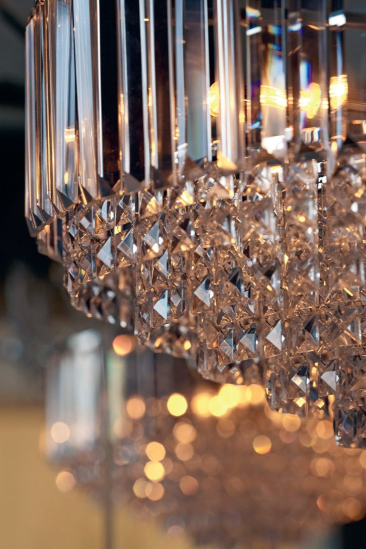 Vienna 9lt Chandelier Crystal & Polished Chrome G9