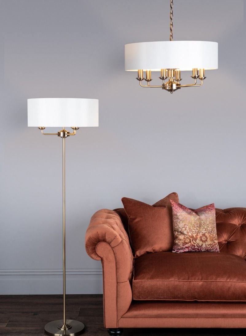 Sorrento 3 Light Classic Floor Lamp In Various Finishes