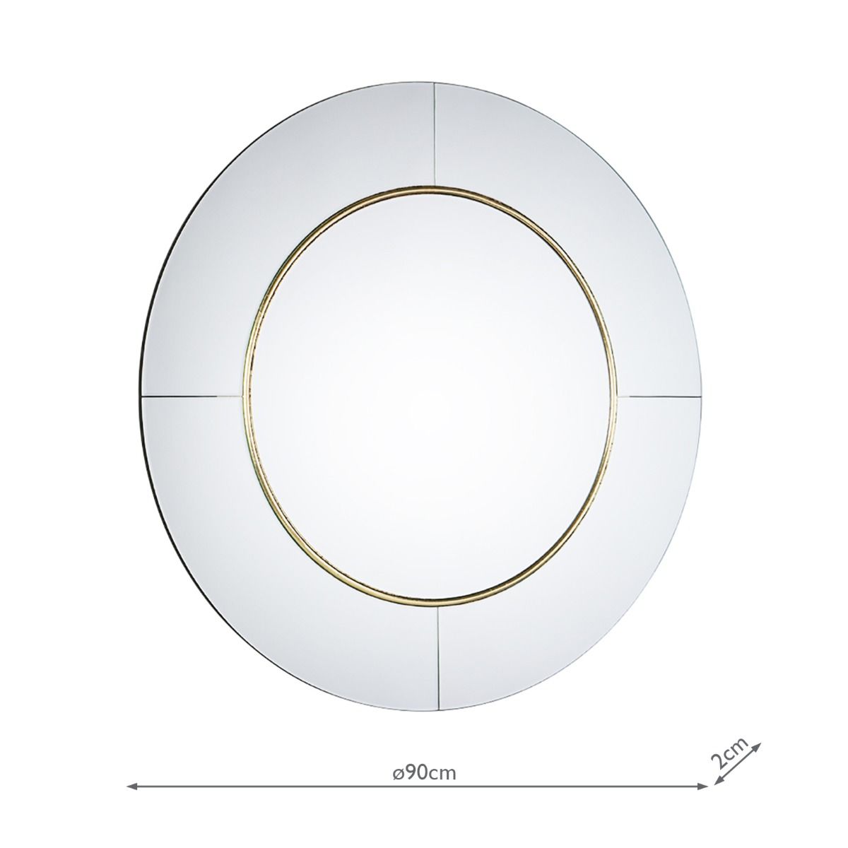 Maya Round Mirror - Mottled Gold