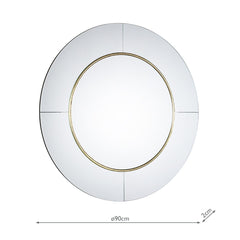Maya Round Mirror - Mottled Gold