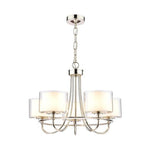 Southwell 3/5 Light Armed Pendant Antique Brass and Opal Glass