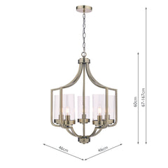 Joseph 5Lt Chandelier Antique Brass - Promotional Offer