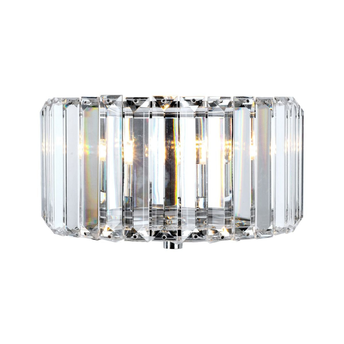 Fernhurst Wall Light - Crystal & Antique Brass and Polished Chrome Glass