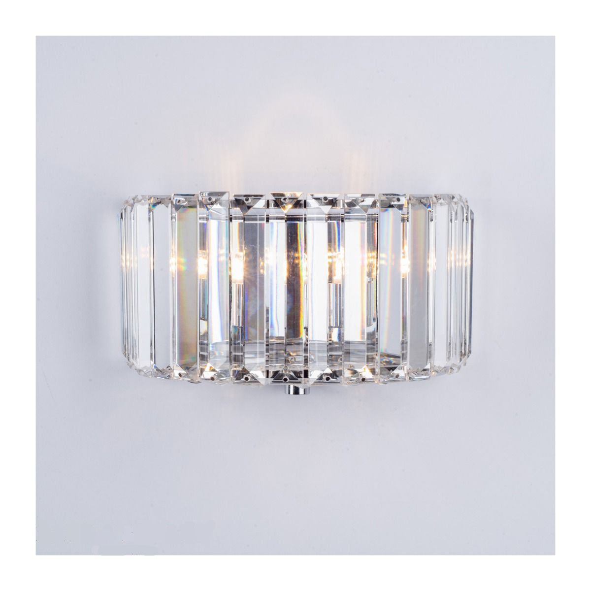Fernhurst Wall Light - Crystal & Antique Brass and Polished Chrome Glass