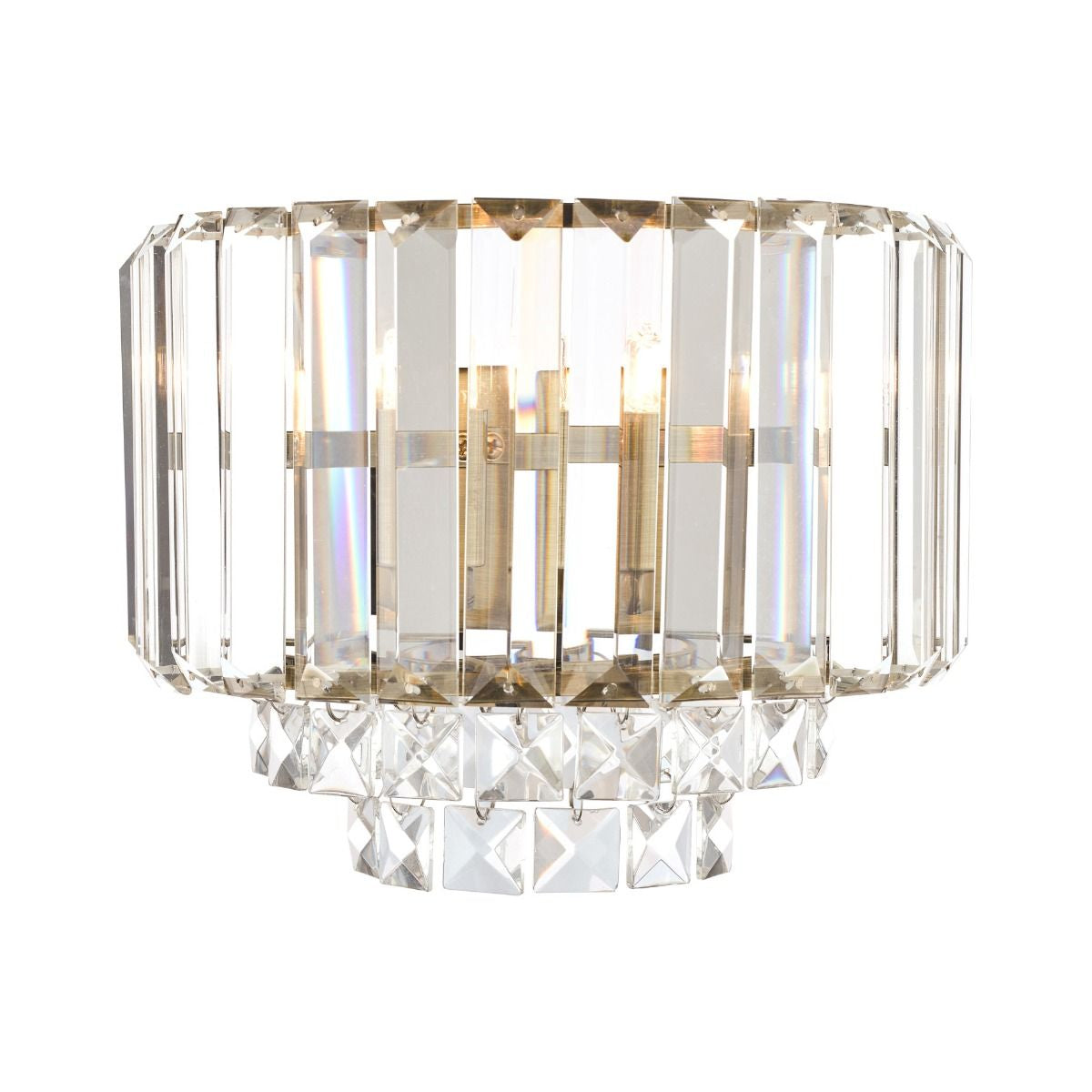 Vienna Wall Light Antique Brass Crystal- Promotional Offer
