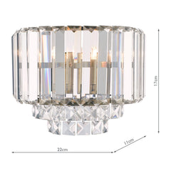 Vienna Wall Light Antique Brass Crystal- Promotional Offer