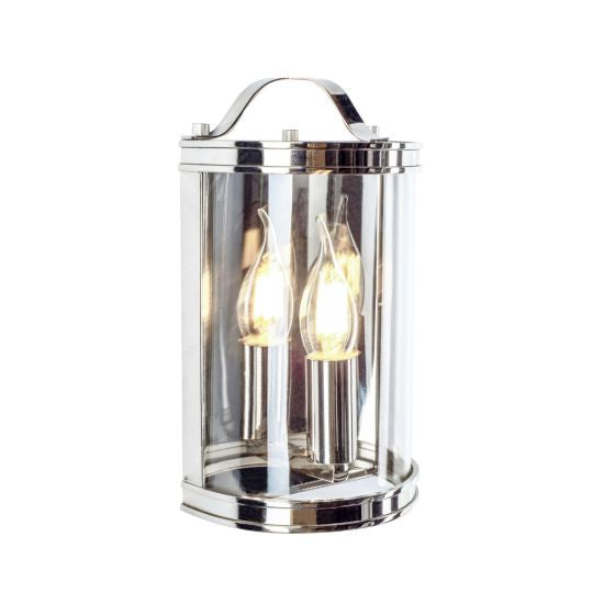 Harrington Wall Light Matt Black/ Antique Brass/ Polished Nickel and Glass