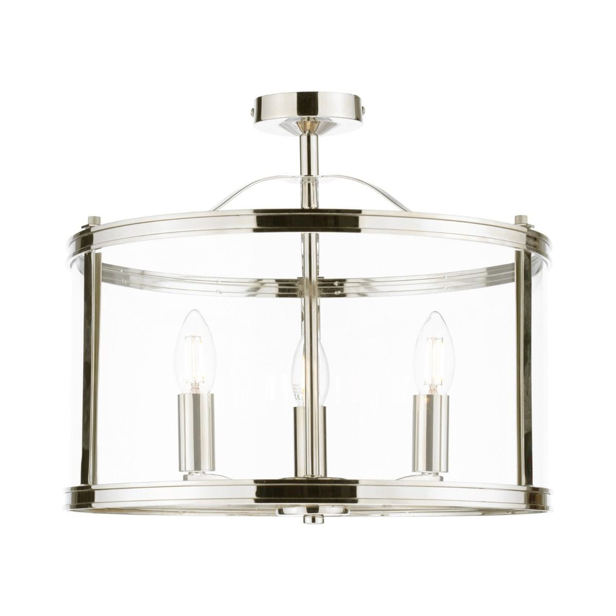 Harrington 3 Light Semi-Flush- Various Finishes