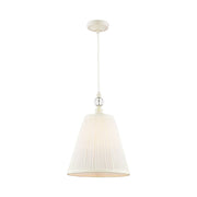 Ellis Pendant Satin Cream and Crystal With Shade