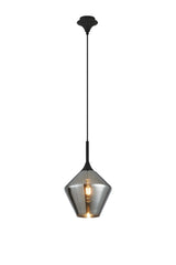 Benalla Single Pendant, 1 x E27 Diamond Glass w Various Finishes