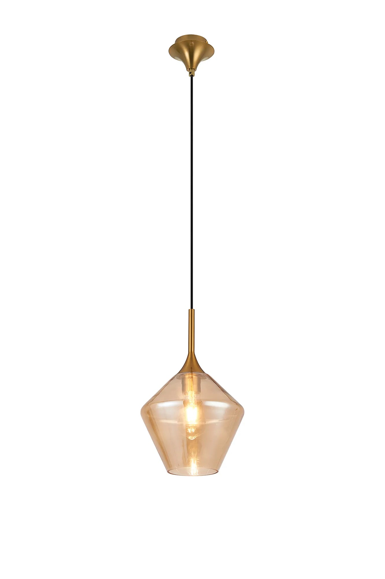 Benalla Single Pendant, 1 x E27 Diamond Glass w Various Finishes