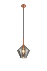 Benalla Single Pendant, 1 x E27 Diamond Glass w Various Finishes