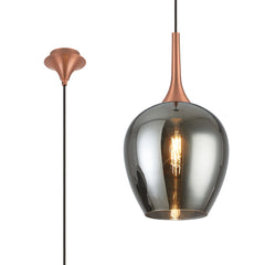 Benalla Single Pendant, 1 x E27 Wine Glass w Various Finishes