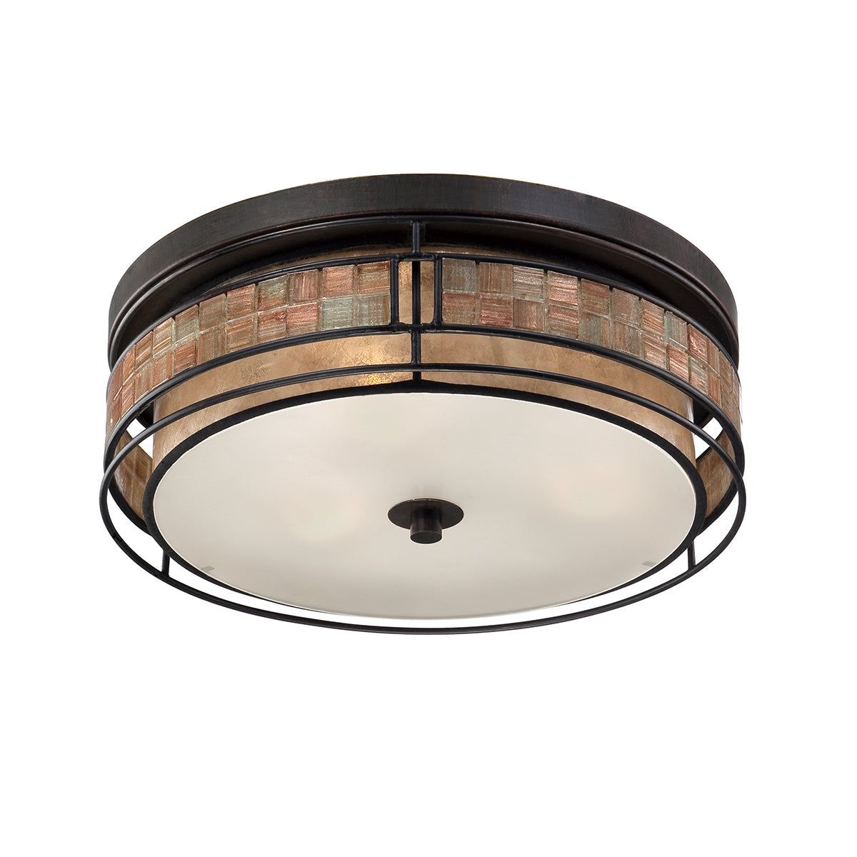 Laguna 3 L Flush Ceiling Light - Renaissance Copper Finish