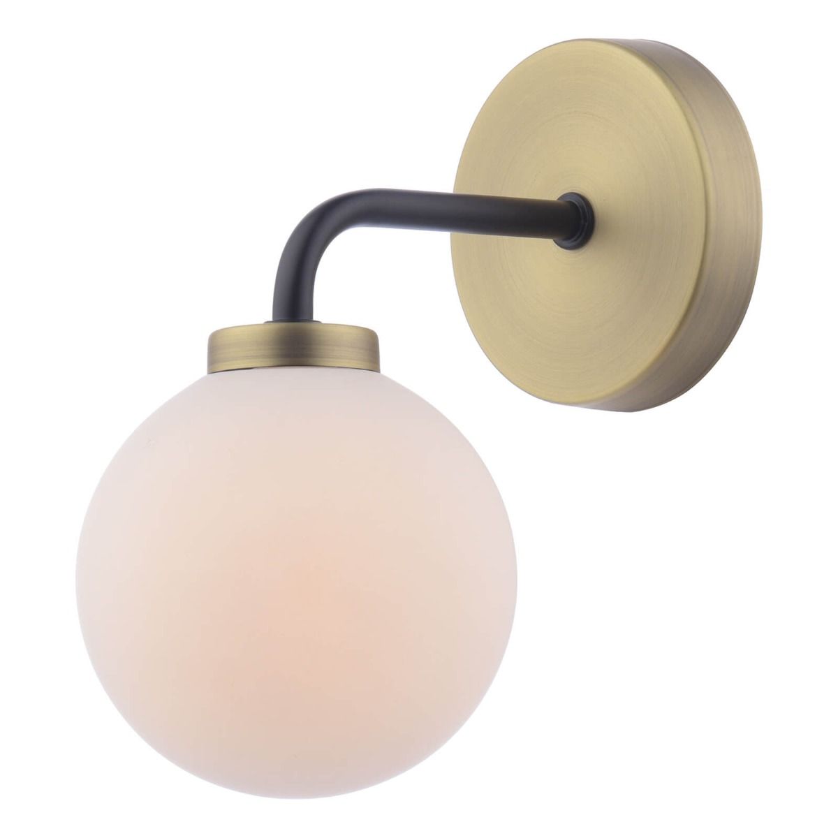 Lainey Wall Light Matt Black & Twisted Glass