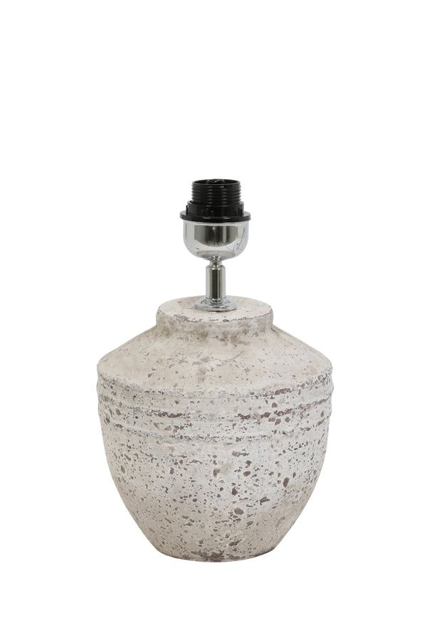 Lamp Base Toba Small Antique White,  Antique Grey - Cusack Lighting