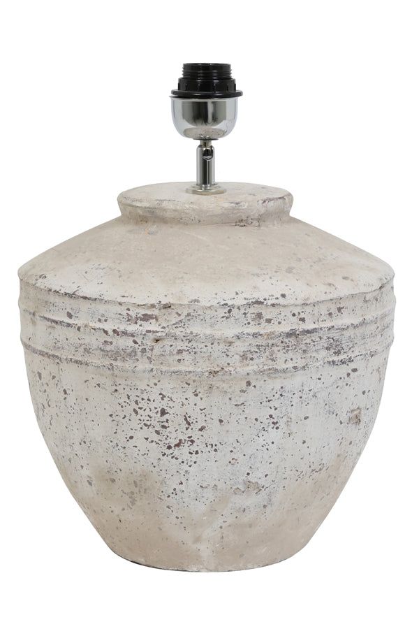 Lamp Base Toba Small Antique White,  Antique Grey - Cusack Lighting