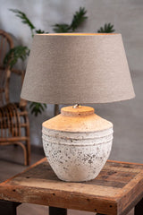 Lamp Base Toba Small Antique White,  Antique Grey - Cusack Lighting