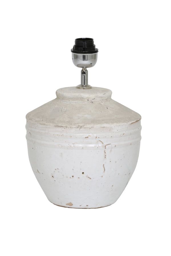 Lamp Base Toba Small Antique White,  Antique Grey - Cusack Lighting