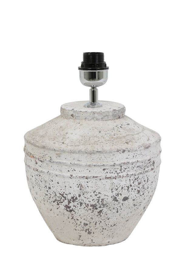 Lamp Base Toba Small Antique White,  Antique Grey - Cusack Lighting