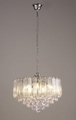 Lana Pendant With Acrylic Spheres, 5 Light E14 Polished Chrome Finish