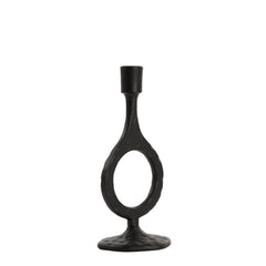 Laredo Medium Candle Holder - Matt Black Finish