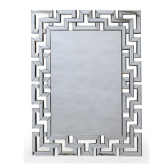 LARGE RECTANGULAR "GRECIAN KEY" VENETIAN MIRROR - Cusack Lighting