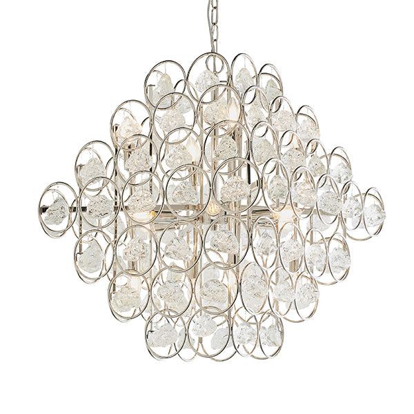 Large tiered pendant with crystal glass details - Cusack Lighting